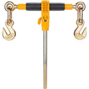 Ratchet Chain Binder, 0.9-1.27 cm Heavy Duty Load Binders, with G80 Hooks 5443 kg Secure Load Limit, Labor-saving Anti-skid Handle, Tie Down Hauling Chain Binders for Flatbed Truck Trailer, 4 Pc