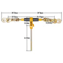 Ratchet Chain Binder, 0.9-1.27 cm Heavy Duty Load Binders, with G80 Hooks 5443 kg Secure Load Limit, Labor-saving Anti-skid Handle, Tie Down Hauling Chain Binders for Flatbed Truck Trailer, 4 Pc