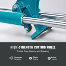 Manual Tile Cutter, 1200mm, Porcelain Ceramic Tile Cutter with Tungsten Carbide Cutting Wheel, Infrared Positioning, Anti-Skid Feet, Double Rails for professional installers or beginners