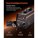 MIG Welder, 160A Synergic Mig Welding Machine, 4-in-1 Gas MIG/Flux Core MIG/Stick/Lift TIG Multi-Process Welder Machine with IGBT Inverter Technology and LCD Screen Display