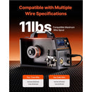 MIG Welder, 160A Synergic Mig Welding Machine, 4-in-1 Gas MIG/Flux Core MIG/Stick/Lift TIG Multi-Process Welder Machine with IGBT Inverter Technology and LCD Screen Display