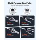 9-Way Slide Hammer Puller Set, 15PCS Front Wheel Hub Bearing Remover & Rear Wheel Axle Hub Dent Shaft Puller Tool Kit, Axle Bearing Puller Tool Kit and Slide Hammer Remover Set with Carry Box