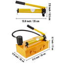 15 Ton Hydraulic Knockout Punch Kit, 1/2" to 4" Conduit Hole Cutter Set, KO Tool Kits with Puncher 10 Piece, Metal Sheet Driver Tools, For Aluminum, Brass, Stainless Steel, Fiberglass and Plasti