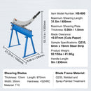 800mm Manual Hand Plate Shear for Metal Sheet Processing, Benchtop Cutter with Q235 Material, for Crafts Thick Steel Crafting, Heavy Duty Roll Press Machine for Builders, DIY Enthusiasts
