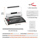 Coil Spiral Binding Machine, Manual Book Maker with Electric Binding, 46-Holes Binding 500 Sheets Punch Binder, with 100pcs 5/16'' Coil Binding Spines, for Letter Size, A4, A5