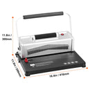 Coil Spiral Binding Machine, Manual Book Maker with Electric Binding, 46-Holes Binding 500 Sheets Punch Binder, with 100pcs 5/16'' Coil Binding Spines, for Letter Size, A4, A5