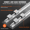 Linear Guide Rail Set, SBR16 2000mm, 2 PCS 78.7 in/2000 mm SBR16 Guide Rails and 4 PCS SBR16UU Slide Blocks, Linear Rails and Bearings Kit for Automated Machines DIY Project CNC Router Machines