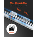 Linear Guide Rail Set, SBR20 1500mm, 2 PCS 59 in/1500 mm SBR20 Guide Rails and 4 PCS SBR20UU Slide Blocks, Linear Rails and Bearings Kit for Automated Machines DIY Project CNC Router Machines