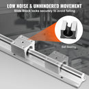 Linear Guide Rail Set, SBR20 2200mm, 2 PCS 86.6 in/2200 mm SBR20 Guide Rails and 4 PCS SBR20UU Slide Blocks, Linear Rails and Bearings Kit for Automated Machines DIY Project CNC Router Machines